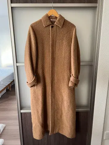 AURALEE BRUSHED BABY CAMEL MELTON CT