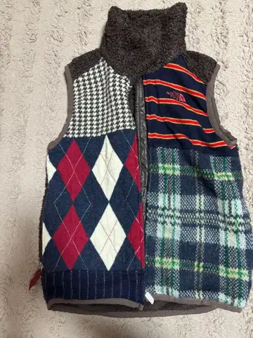THE NORTH FACE 플리스 베스트 체크 무늬