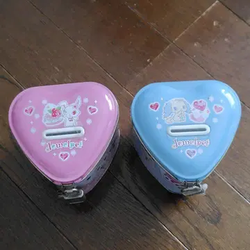 Jewelpet 하트형 코인 뱅크 핑크와 블루