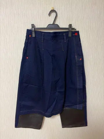 FRAPBOIS 프론트 변형 가죽 절개 팬츠