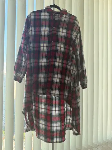 체크 무늬 롱 셔츠 겨울 의류 미사용 새상품