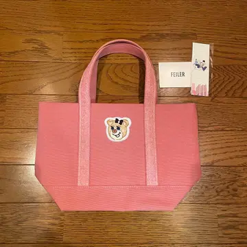 [새상품급] 올드 테디걸 와펜 토트백 핑크