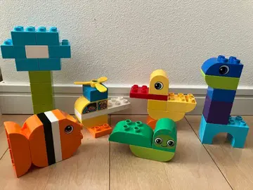 레고 듀플로 애벌레 오리 공룡 금붕어 비행기 세트