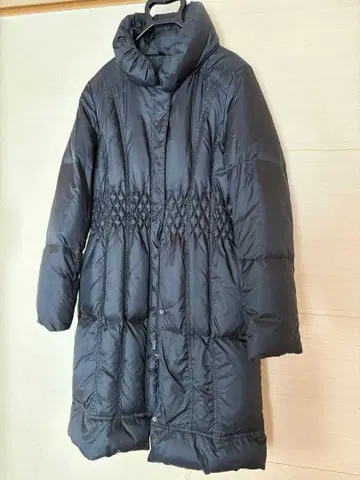 블랙 롱 다운 코트 O 사이즈