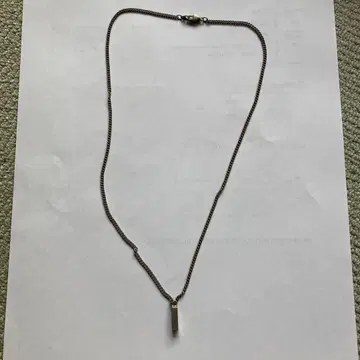 심플 체인 목걸이 직사각형 펜던트