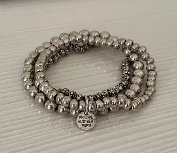 PHILIPPE AUDIBERT 실버 비즈 팔찌