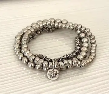 PHILIPPE AUDIBERT 실버 비즈 팔찌