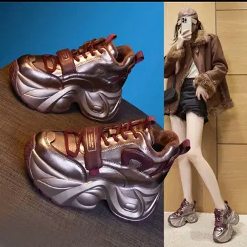 통굽 스니커즈 스니커즈 여성용 캐주얼 슈즈