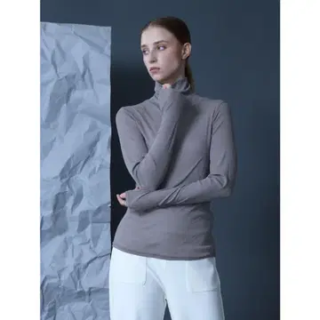 새상품 Aga 코튼 터틀 이너 9호 모카 티셔츠