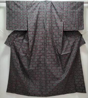 순수 실크 본고장 오시마 명주 류고 아키나 장미 기모노 (799)