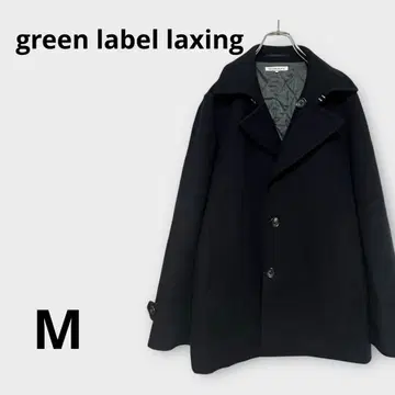 그린 라벨 릴랙싱 울 피 코트 스탠드 카라 네이비 M
