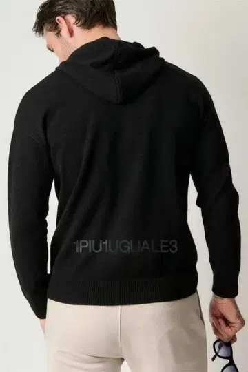 새상품 1PIU1UGUALE3 드롭 숄더 후드티 4 캐시미어 100%