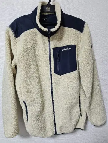 Quiksilver 플리스 자켓 XL 크림/네이비