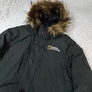 내셔널 지오그래픽 다운 코트 카키 L