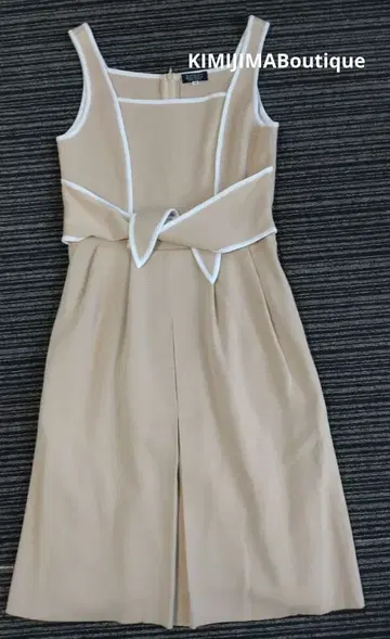 새상품 일본제 키미지마 Kiwihma 부티크 베이지 원피스 40
