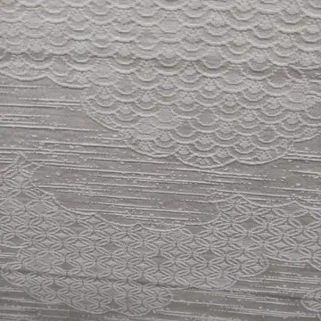 순수 실크 구름 문양 칠보 정해파 패턴 바탕 무늬 화이트 옷감 (803)