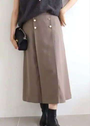 르쿨르 블랑 [ 손세탁 가능 ] 카르제 마린 트라페즈 스커트