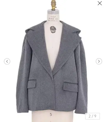 드로어 후드 테일러드 자켓 36 그레이