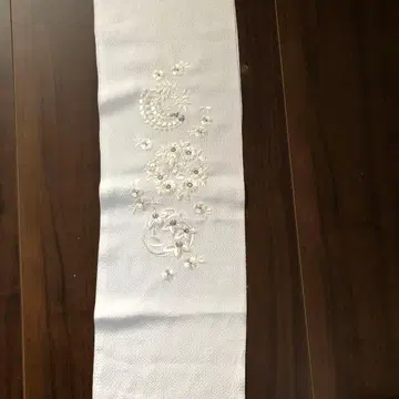 장식용 깃 순수 실크 자수 장식 화이트 장식용 깃