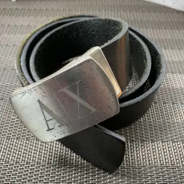 A|X 블랙 가죽 벨트