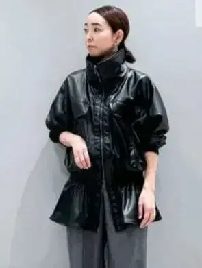 TAKASHI IKEDA x VERMEIL 블루종 가죽 자켓