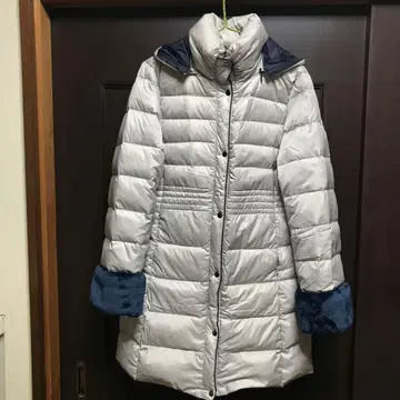 후드 부착 롱 다운 자켓