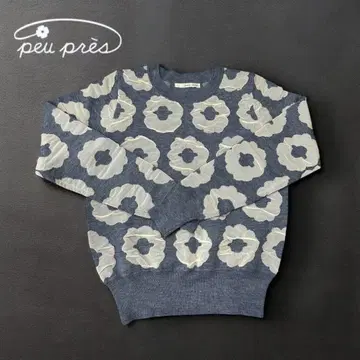 푸프레 peupres 플라워 꽃무늬 니트 스웨터 올 패턴 앙비덱스