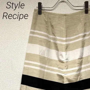 [ 택 포함 새상품 ] Style Recipe 미디 스커트 보더 깔끔한