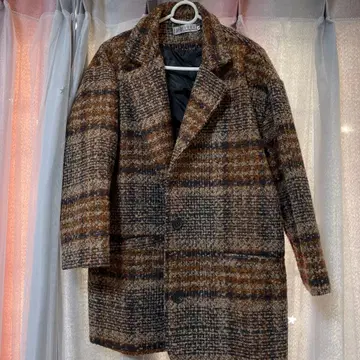 브라운 체스터 코트 M 사이즈