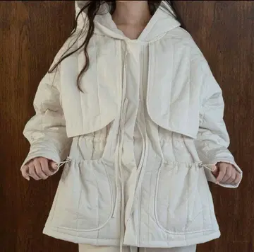 lawgy 리본 스트링 퀼팅 아우터