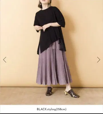 오즈모시스 비대칭 헴 T셔츠 블랙