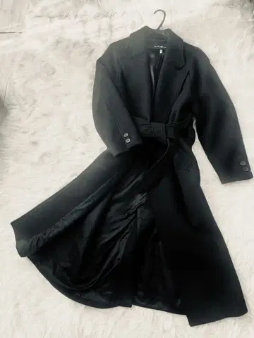 ZARA 블랙 롱 가운 코트 M 사이즈 벨트 포함