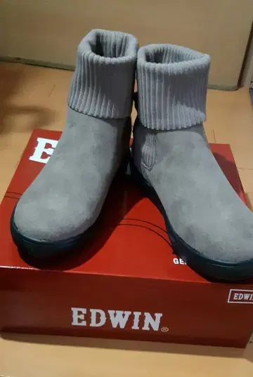 [ EDWIN ] 경량&발수 그레이 브라운 스웨이드 부츠