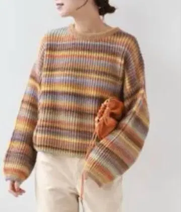 JOURNAL STANDARD relume 믹스 컬러 보더 니트