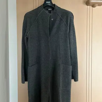 DKNY 그레이 롱 코트