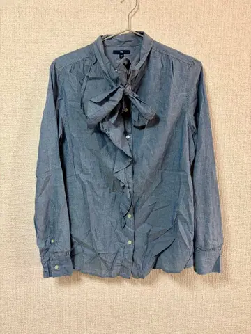 Gap 갭 리본 포함 셔츠 L 그레이