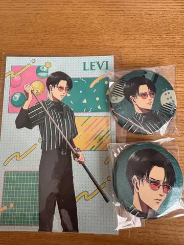 진격의 거인 리바이 병장 리바이 라운드원 콜라보 캔뱃지 엽서