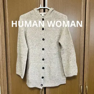 HUMAN WOMAN 후드 부착 니트 가디건