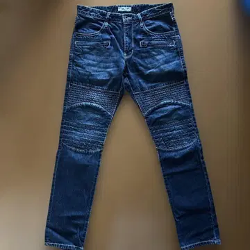 [ 새상품급 ] AVIREX TYPE BLUE 패치워크 데님 팬츠 L