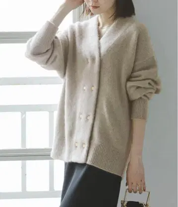 NOBLE * YAK/야크 더블 버튼 니트 가디건