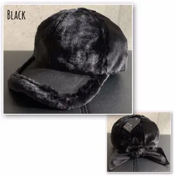 배송비 포함 새상품 2WAY 리본 탈부착 스웨이드 퍼 캡 CAP K