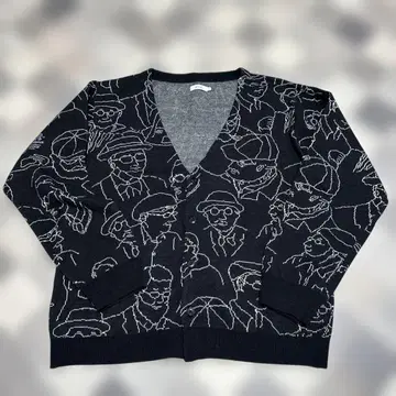 graniph 인물 패턴 가디건 XL 블랙