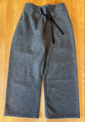 Gauze# 그레이 와이드 팬츠 프렌치 브뤼