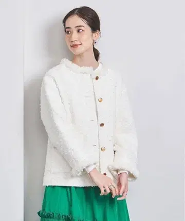 화이트 노카라 자켓