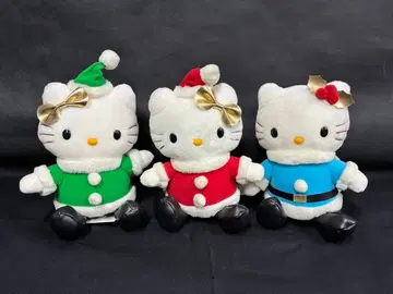 헬로키티 산타풍 봉제 인형 레트로 3점 세트