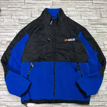 90s NASCAR 데날리 자켓 플리스 자수 디자인 블루