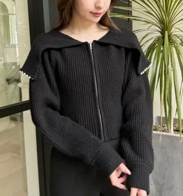 CELFORD 지퍼 펄 가디건