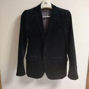 블랙 코듀로이 테일러드 자켓