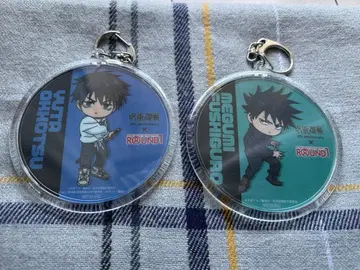 주술회전 라운드원 콜라보 한정판 아크릴 키링 옷코츠 유타 후시구로 메구미