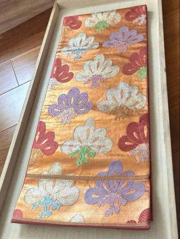 타츠무라 카사마츠 문양 실크 후쿠로 오비